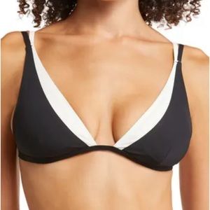 L*Space Fused Finneas Bikini Top Black & Cream Revolve Size Xs